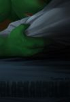  bed comic cover male pillow raphael_(tmnt) reptile scalie sneefee sweat teenage_mutant_ninja_turtles teeth text turtle 