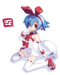  :p arched_back bag bare_shoulders blue_hair detached_collar disgaea dress elbow_gloves full_body gloves hair_ribbon harada_takehito looking_at_viewer lowres original pleinair pointy_ears red_eyes red_footwear ribbon ribbon-trimmed_legwear ribbon_trim shoes short_dress short_hair simple_background sitting solo strapless strapless_dress thighhighs tongue tongue_out wariza white_background white_gloves white_legwear zettai_ryouiki 