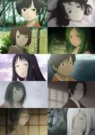  :o akoya_(mushishi) black_hair brown_hair close-up fence forest green_hair hand_to_own_mouth highres io_(mushishi) kinu_(mushishi) leaf long_hair lying matsuno_(mushishi) michihi_(mushishi) multiple_girls mushishi nami_(mushishi) nature nui_(mushishi) on_back parted_lips pillow plant renzu renzu_(mushishi) saku_(mushishi) screencap short_hair silver_hair smile split_screen sunlight tagane_(mushishi) tree upper_body very_long_hair wall water 