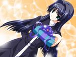  artist_request doko_e_iku_no_ano_hi dutch_angle game_cg gift holding holding_gift kunimi_ema long_hair solo 