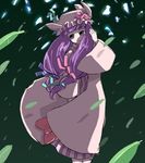  bow hirosato long_hair long_sleeves lowres patchouli_knowledge pink_bow solo touhou 