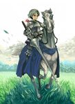  armor artist_request barding breastplate copyright_request gauntlets grass greaves horse horseback_riding knight lance male_focus nature pauldrons polearm reins riding shoulder_armor solo spaulders weapon 