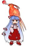  artist_request bangs bird fujiwara_no_mokou long_sleeves lowres phoenix solo touhou 