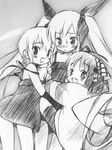  artist_request greyscale kousaka_alice kousaka_maria lowres monochrome multiple_girls siblings sisters suigetsu yamato_suzuran 