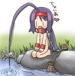  ahoge animal artist_request choia fish fishing futaba_channel nude solo 