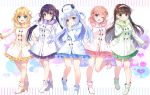  animal aqua_eyes black_hair blonde_hair blue_hair boots brown_hair chocho_(homelessfox) dress gochuumon_wa_usagi_desu_ka? green_eyes group headband hoto_cocoa kafuu_chino kirima_sharo long_hair orange_hair purple_eyes rabbit short_hair tedeza_rize tippy_(gochuumon_wa_usagi_desu_ka?) twintails ujimatsu_chiya waifu2x wink 