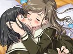  game_cg kiss long_sleeves maria-sama_ga_miteru multiple_girls nijou_noriko sameha_ikuya school_uniform toudou_shimako yuri 