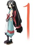  black_hair disgaea japanese_clothes long_hair low-tied_long_hair makai_senki_disgaea_2 ninja sazaki_ichiri solo yukimaru 