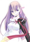  fate/hollow_ataraxia fate/stay_night fate_(series) hair_between_eyes hair_ribbon haruno_tomoya long_hair matou_sakura ribbon simple_background sketch solo white_background 