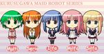  :3 :d blonde_hair blue_hair blush braid chaccu chibi empty_eyes green_hair ilfa long_hair long_sleeves milfa multi multiple_girls open_mouth orange_hair pink_hair ponytail robot_ears school_uniform serio short_hair silfa smile thighhighs to_heart to_heart_2 to_heart_2_ad v_arms 