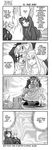  2girls 4koma archer berserker comic fate/stay_night fate_(series) greyscale hard_translated illyasviel_von_einzbern maid monochrome multiple_boys multiple_girls ryp toosaka_rin translated 