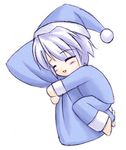  artist_request chibi closed_eyes kotonomiya_yuki long_sleeves pillow sleeping solo suigetsu 