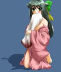  95-tan artist_request barefoot censored cosplay exif_thumbnail_surprise feet long_sleeves mosaic_censoring os-tan saya saya_no_uta shadow solo 