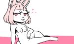  &lt;3 &lt;3_eyes 2019 :3 anthro areola arm_support barely_visible_genitalia barely_visible_pussy breasts female half-closed_eyes inkyfrog lagomorph mammal maple_(inkyfrog) nipples nude pink_theme pubic_tattoo pussy rabbit reclining restricted_palette simple_background solo teenage_mutant_ninja_turtles white_background 