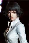  3d artist_request devil_may_cry heterochromia highres lady_(devil_may_cry) long_sleeves solo 