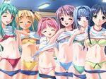  blue_bra blue_panties bow bow_panties bra braid buruma buruma_pull closed_eyes everyone fake_screenshot flat_chest game_cg green_bra green_panties gym_uniform hairband hiiro_yuki isozaki_mayumi kanmi_yoshino kasuga_nagisa lineup lingerie locker locker_room long_hair multiple_girls nanashima_matsuri navel one-piece_tan one_eye_closed panties pink_bra pink_panties red_bra red_panties sena_shiori shirt shirt_lift short_hair smile sportswear standing takaya_minami tan tanline tennis_uniform twintails underwear undressing yellow_bra yellow_panties yuuguu_settai 