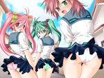  :o aikawa_hina aikawa_yukari antenna_hair ass back blue_eyes blush embarrassed frilled_panties frills from_behind game_cg green_eyes green_hair green_panties hair_ribbon long_hair looking_back miniskirt mitarashi_kousei miyazaki_akari multiple_girls open_mouth panties pink_eyes pink_hair pink_panties pleated_skirt polka_dot polka_dot_panties ribbon school_uniform serafuku short_hair skirt smile standing thigh_gap trefoil twintails underwear white_panties wind wind_lift yuunee_to_issho 