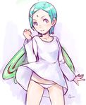  closed_mouth eureka eureka_seven eureka_seven_(series) face ha-ru long_sleeves lowleg lowleg_panties panties skirt solo standing underwear white_panties white_skirt wind wind_lift wings 