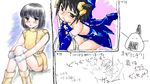  artist_request bad_anatomy cosplay fa_yuiry genshiken gundam multiple_girls oekaki ogiue_chika translation_request zeta_gundam 