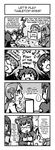  3boys 3girls 4koma comic dungeons_and_dragons glasses greyscale hard_translated homeko homeo imuhata_shimuro monochrome multiple_boys multiple_girls os-tan tabletop_rpg translated xp-tan xp_home-tan xpmc 