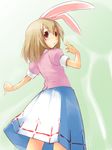  animal_ears blonde_hair brown_eyes bunny_ears duplicate jirou_(chekoro) original solo u-tan 