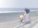  artist_request beach day gym_uniform male_focus ocean original outdoors peaceful sitting sky solo source_request water 