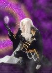  alucard_(castlevania) cape castlevania castlevania:_symphony_of_the_night chain cosplay cravat gloves long_hair long_sleeves lowres male_focus photo solo third-party_edit white_hair 