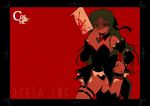  angel_mort bells_(artist) copyright_name half_updo hatchet higurashi_no_naku_koro_ni long_hair nose_hatchet red_background solo sonozaki_shion weapon 