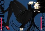  bad_id bad_pixiv_id bangs black_hair blunt_bangs female_protagonist_(houkago_play) high_heels houkago_play long_hair pantyhose school_uniform shima_tokio shoe_dangle shoes skirt solo tongue very_long_hair yellow_eyes 