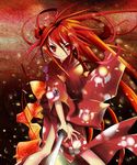  alastor_(shakugan_no_shana) bin_bin fire flame highres japanese_clothes jewelry kimono pendant red red_eyes red_hair shakugan_no_shana shana sword weapon 