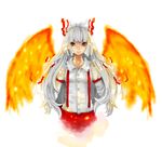  bad_id bad_pixiv_id expressionless fiery_wings fujiwara_no_mokou hands_in_pockets nagare_(ryuu) solo touhou wings 