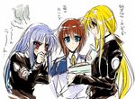  bad_id bad_pixiv_id blonde_hair blue_eyes blush brown_hair fate_testarossa hattori_masahiko long_hair lyrical_nanoha mahou_shoujo_lyrical_nanoha mahou_shoujo_lyrical_nanoha_a's mahou_shoujo_lyrical_nanoha_a's_portable:_the_battle_of_aces material-l material-s military military_uniform multiple_girls red_eyes translated tsab_air_military_uniform tsab_executive_military_uniform uniform 