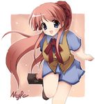  mizoguchi_keiji original ponytail red_hair school_uniform solo 