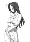  a1 cosmic_&amp;_funny_(idolmaster) greyscale halterneck idolmaster idolmaster_(classic) idolmaster_1 miura_azusa monochrome solo 