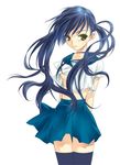  breasts copyright_request long_hair medium_breasts resized school_uniform solo takigawa_yuu thighhighs twintails underboob zettai_ryouiki 