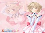  angel_rabbie blonde_hair bunny_hair_ornament hair_ornament lasty_farson long_sleeves magical_girl magical_twirler_angel_rabbie naruse_chisato red_eyes wallpaper wand 