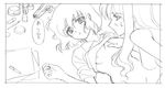  artist_request greyscale long_hair mireille_bouquet monochrome multiple_girls nipples noir short_hair yuri yuumura_kirika 