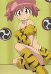  animal_print cosplay hinata_natsumi keroro_gunsou lum lum_(cosplay) pink_hair screencap solo tiger_print urusei_yatsura 