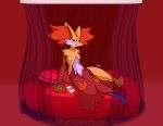  &lt;3 beauty_mark bed bed_sheet bedding bedroom candy card chocolate curtains delphox feet female food heart_shaped_bed hi_res holidays looking_at_viewer mahoxy nintendo one_eye_closed petals pok&eacute;mon pok&eacute;mon_(species) seductive solo valentine&#039;s_day video_games wink 