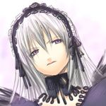  bangs lowres purple_eyes rozen_maiden sabamu silver_hair solo suigintou 