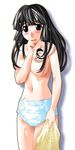  adult_baby areolae blush breasts diaper elfen_lied hair_censor long_hair medium_breasts no_bra nozomi_(elfen_lied) okamoto_lynn solo 