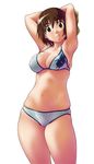  armpits ayase_fuuka bikini eyebrows fukudahda plump skindentation solo swimsuit thick_eyebrows yotsubato! 