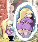  ass blonde_hair blue_eyes earrings gravity_falls huge_ass jewelry makeup pacifica_northwest portal portal_(series) skirt 