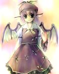  animal_ears asahina dress grey_eyes hands hat long_sleeves mystia_lorelei pink_hair short_hair smile solo touhou wings 