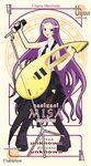  card_(medium) character_name electric_guitar guitar instrument kakizaki_misa long_hair mahou_sensei_negima! mizuki_makoto pactio solo thighhighs translated 