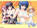  angry ass black_bra black_hair black_panties blonde_hair blue_eyes blue_hair blue_panties blush bra braid breast_hold breasts butt_crack cleavage covering crossed_arms flat_chest garter_belt hair_ornament hairclip kanisawa_kinu kurogane_otome large_breasts lingerie looking_back multiple_girls ooeyama_inori panties panty_pull pantyhose pink_eyes pink_hair pointing purple_eyes sarashi shironeko_sanbou short_hair smile strap_slip tsuyokiss underwear underwear_only wallpaper white_bra white_panties yashi_nagomi yellow_eyes 