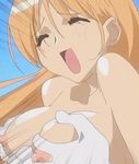  blonde_hair breast_grab breasts cropped girls_bravo grabbing large_breasts long_hair lowres nude screencap solo_focus 