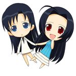  a1 chibi idolmaster idolmaster_(classic) idolmaster_1 kisaragi_chihaya miura_azusa multiple_girls sleeveless sleeveless_turtleneck turtleneck 