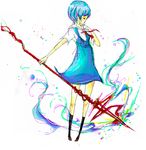  artist_request ayanami_rei blue_hair lance lance_of_longinus neon_genesis_evangelion oekaki polearm school_uniform solo weapon 