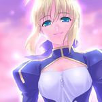  artoria_pendragon_(all) bangs blonde_hair fate/stay_night fate_(series) lowres oekaki saber solo zen 